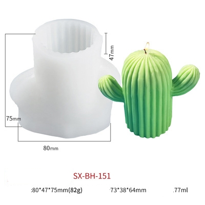 000096K10_Khuôn rau câu silicon xương rồng BH151 làm rau câu 4d