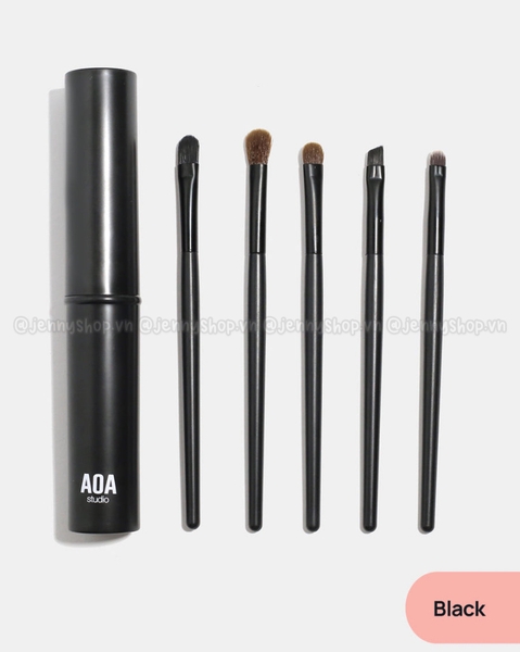 Bộ Cọ Trang Điểm 5 Cây AOA Studio 5PC Travel Brush Set + Case