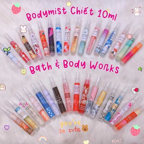 Chiết Xịt Thơm Toàn Thân Bath & Body Works Body Mist 10ml