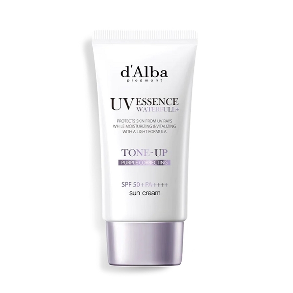 Kem Chống Nắng D'Alba UV Essence Waterfull Tone Up Purple Correcting