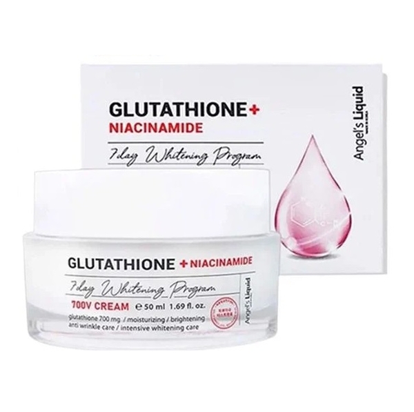 Kem Dưỡng Trắng Da Angel's Liquid Tone Up Whitening Program Glutathione 700 V-Cream 50ml