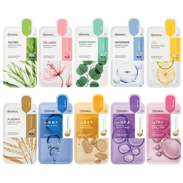 Top mặt nạ dưỡng da tốt nhất - mua ngay hàng chính hãng tại Ooa.vn 12 Mặt Nạ Giấy Mediheal Essential 3X Mask