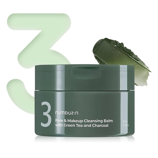 Sáp Tẩy Trang Numbuzin No.3 Pore & Makeup Cleansing Balm with Green Tea and Charcoal