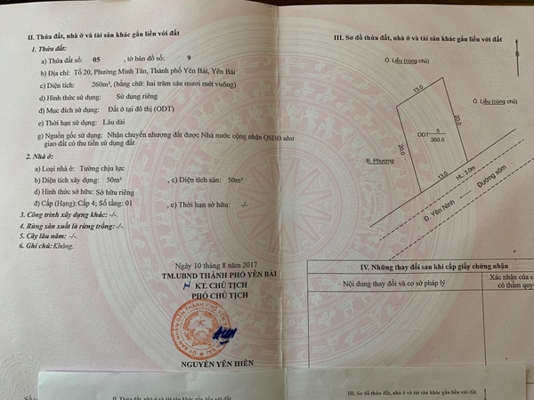 Bán đất xây nhà vườn, biệt thự ngay trung tâm km3 thành phố Yên Bái ( Ngõ Ban Dân Tộc )