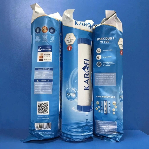 Lõi lọc nước số 1 Karofi - SMAX DUO 1 - Lõi PP5 micron