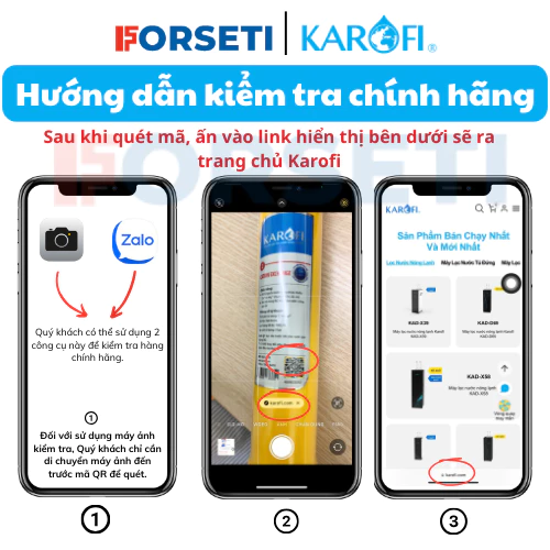 Lõi số 2 Karofi - Lõi Cation resins lắp máy K8RO-H - giúp làm mềm nước, ngăn chặn được sự hình thành cặn trắng
