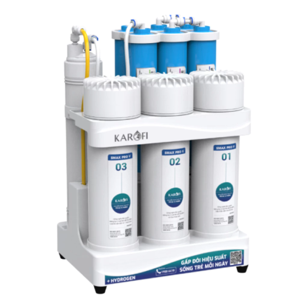 Máy Lọc Nước Karofi KAQ-U03 Pro 10 Lõi Lọc Để Gầm Bếp, Mẫu Mới Nhất Đầy Đủ Phụ Kiện, Bảo Hành Tại Nhà 3 Năm