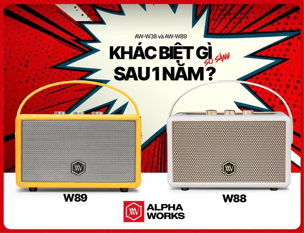 So Sánh Loa Di Động Retro Alpha Works W89 và Alpha Works W88: Alpha Wo