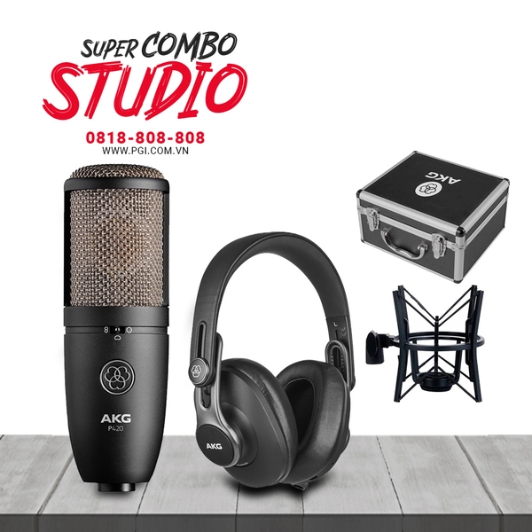Combo KM Micro thu âm AKG P420 + Tai nghe AKG K371-BT - Hàng Chính hãng PGI