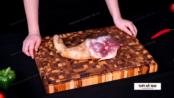 thớt teak, thớt gỗ teak, thớt giá tỵ, thớt thái thịt, thớt nghiến
