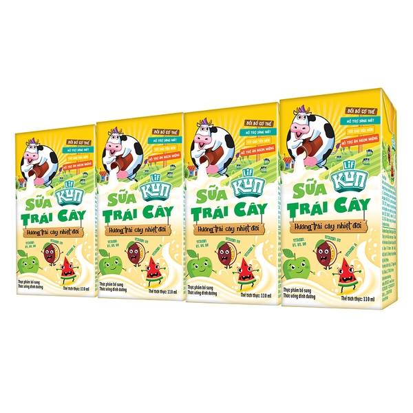 Sữa KUN trái cây nhiệt đới 110ml
