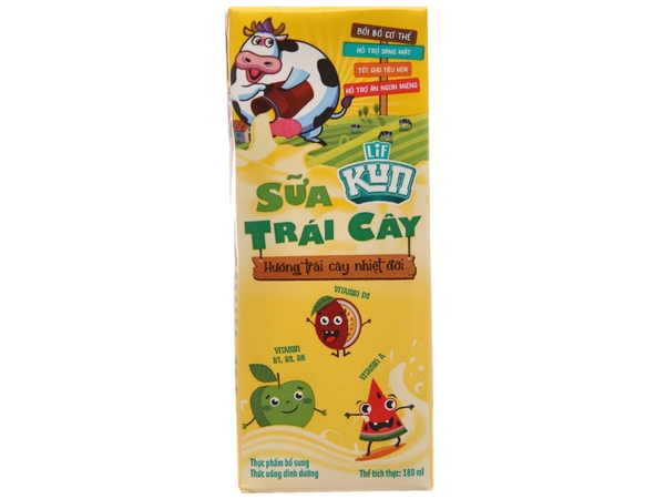 Sữa KUN trái cây nhiệt đới 180ml