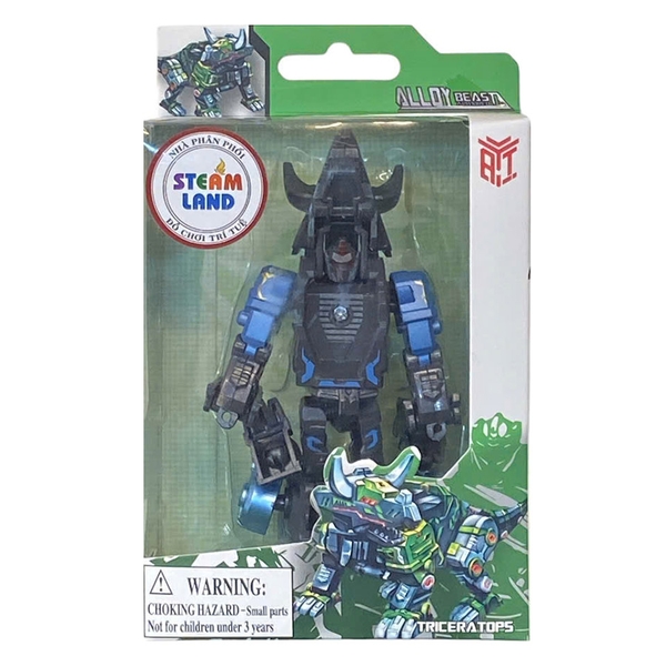 Đồ Chơi Hợp Kim Robot Quái Thú Biến Hình Khủng Long Triceratops E2006-03