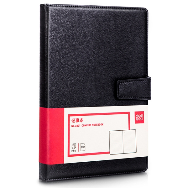 Sổ Bìa Da Deli PVC 3301 120 Trang