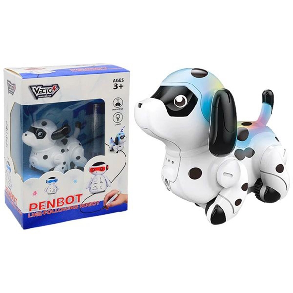 Đồ Chơi Robot Chú Chó Di Chuyển Theo Dòng Kẻ (Đen) VT634/BK