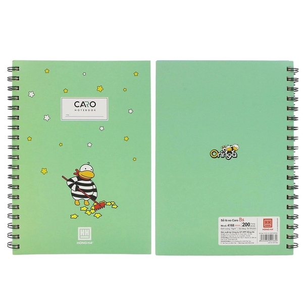 Sổ Lò Xo Kẻ Karo B5 Hồng Hà Oringa 200 Trang 4176