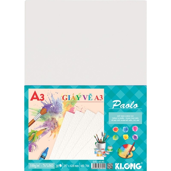 Giấy Vẽ K.Long A3 20 Tờ TP704