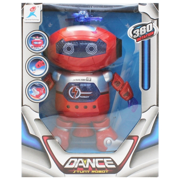 Robot Nhảy Vui Nhộn Màu Đỏ Xoay 360 Độ 99444-3