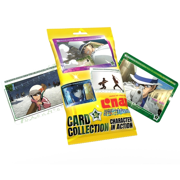 Card Collection: Thám Tử Lừng Danh Conan Movie 27 - Ngôi Sao 5 Cánh 1 Triệu Đô - Character in Action (5 Cards Ngẫu Nhiên/Túi)
