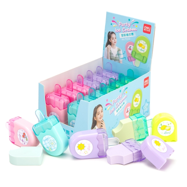 Tẩy Chì Deli Nhiều Màu Hình Cây Kem 71122