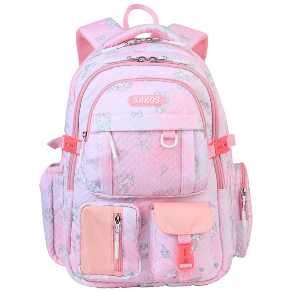 Ba Lô Học Sinh Sakos Bambie Hello Kitty Pink