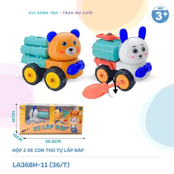 Đồ Chơi Xe Công Trình, Xe Lu, Xe Ủi Tự Lắp Ráp LAToys LA368H-11