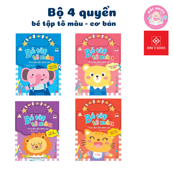 Combo 4 quyển bé tập tô màu tập 1