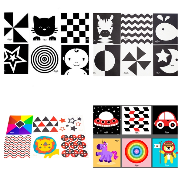 Combo 4 x 6 thẻ decal kích thích thị giác - Lalala Baby