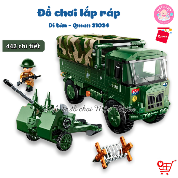 Đồ chơi lắp ráp, xếp hình Qman 21024 - Di Tản (442 mảnh ghép)