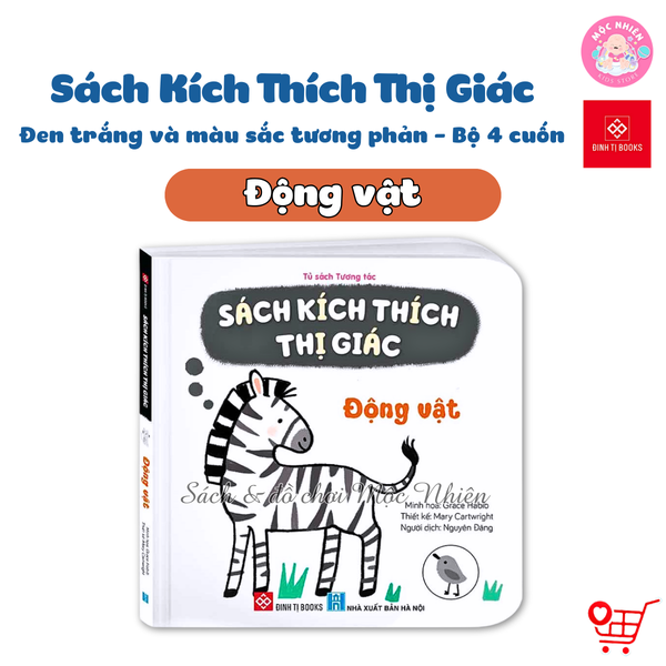 Sách kích thích thị giác - Đen trắng và màu sắc tương phản cho bé 0-3 tuổi - Đinh Tị Books