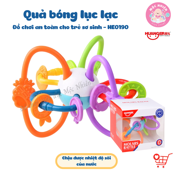 Đồ Chơi Gặm Nướu HUANGER HE0190 Molars Rattle - Quả Bóng Lục Lạc Cho Bé Sơ Sinh