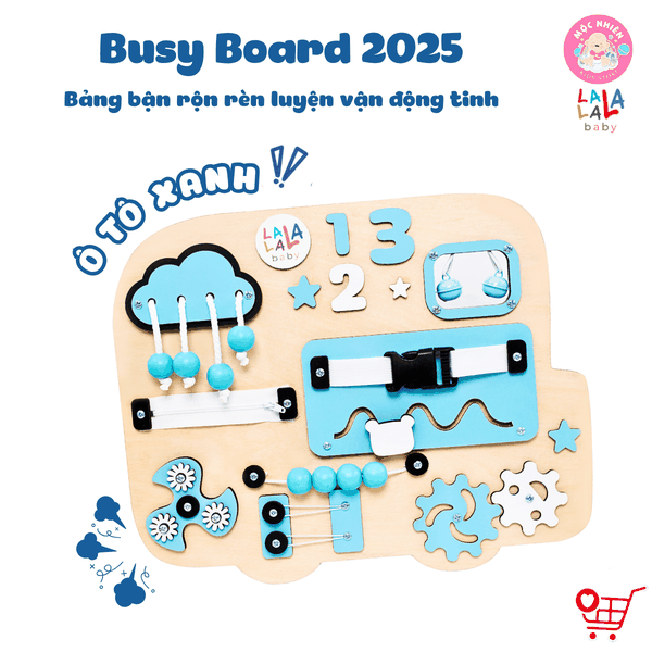 Bảng bận rộn Busy board mới 2025 rèn luyện vận động tinh Lalala baby
