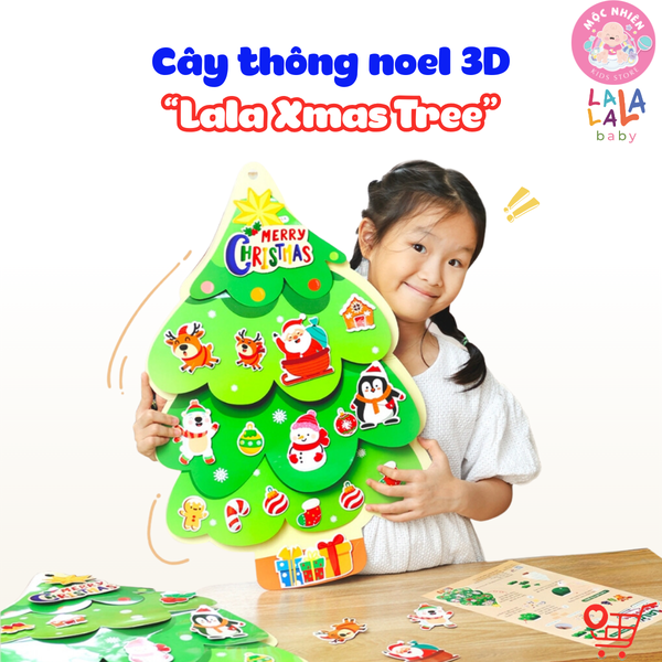 LalaXmas Tree - Cây thông Noel 3D bóc dán - Lalala Baby