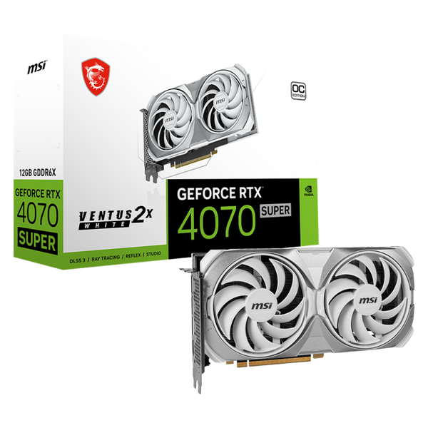 MSI GeForce RTX 4070 SUPER 12G VENTUS 2X WHITE OC