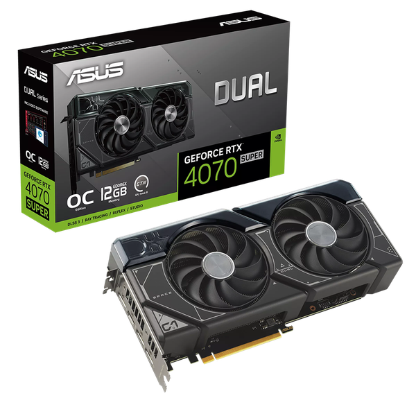 ASUS Dual GeForce RTX™ 4070 SUPER OC Edition 12GB GDDR6X