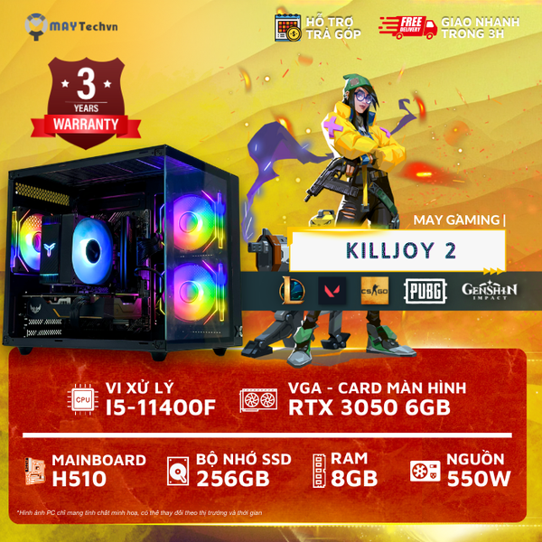 PC CHIẾN FULL GAME| I5-11400F + RTX 3050 | MAY KILLJOY 2