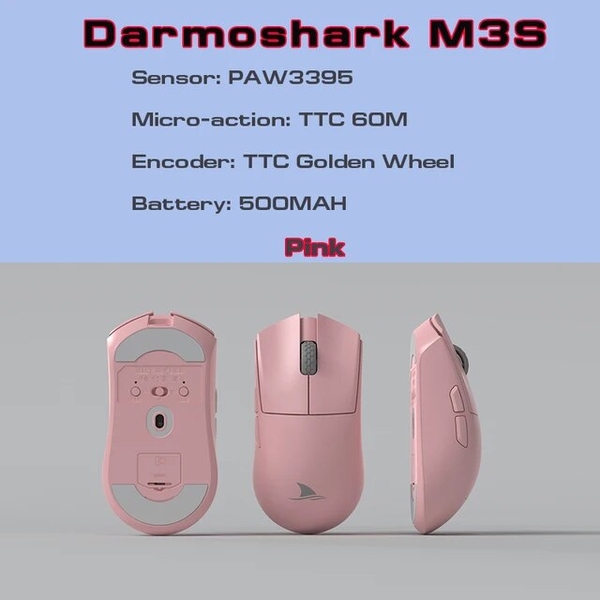 Chuột không dây DARMOSHARK M3S (3 CHẾ ĐỘ KẾT NỐI DÂY / WIRELESS 2.4GHZ / BLUETOOTH 5.0)