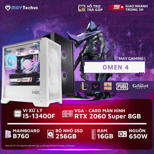 I5-13400F/16GB/RTX 2060Super 8GB/ 256GB SSD | PC GAMING OMEN 4