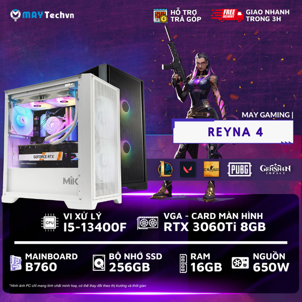 I5-13400F/16GB/RTX 3060Ti/ 256GB SSD | PC GAMING REYNA 4