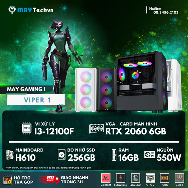 I3-12100F/16GB/RTX 2060/ 240GB SSD | PC GAMING VIPER 1