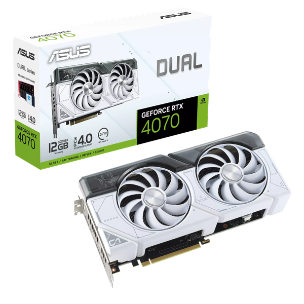 ASUS Dual GeForce RTX™ 4070 White Edition 12GB GDDR6X