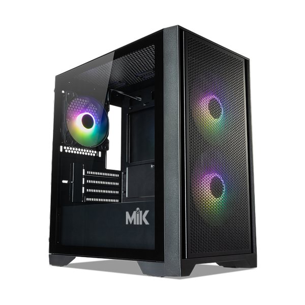 VỎ CASE MIK MORAX 3FA BLACK M-ATX (3 FAN ARGB)