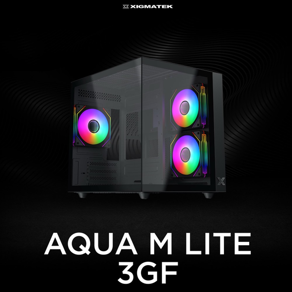 VỎ CASE XIGMATEK AQUA M LITE 3GF (EN44144) - GAMING M-ATX, KÈM 03 FAN XIGMATEK G20F