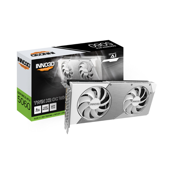Card màn hình INNO3D GeForce RTX 5060 TWIN X2 OC Edition WHITE 8GB