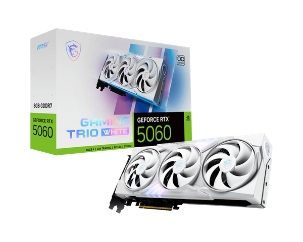 Card màn hình MSI GeForce RTX 5060 8G GAMING TRIO OC WHITE Edition