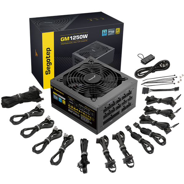 Nguồn máy tính SEGOTEP GM1250W 80 PLUS GOLD PCIE 5.0 ATX 3.0