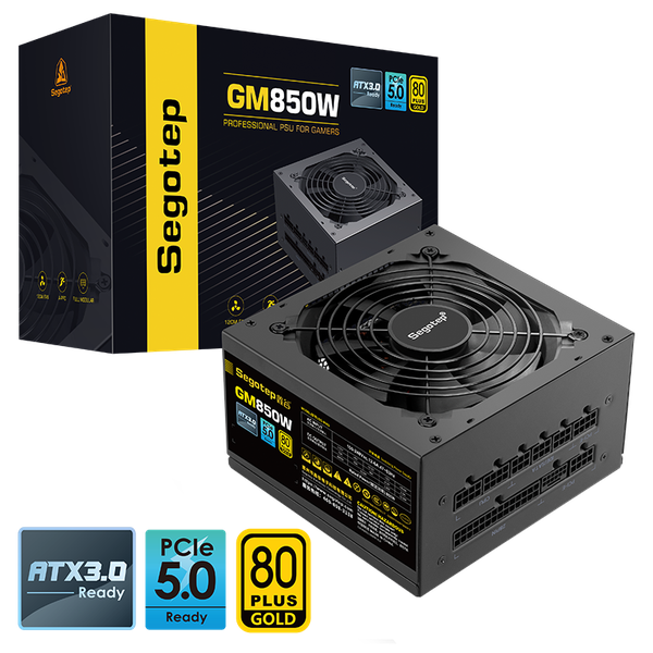 Nguồn máy tính SEGOTEP GM850W 80 PLUS GOLD PCIE 5.0 ATX 3.0 - FULL MODULLAR