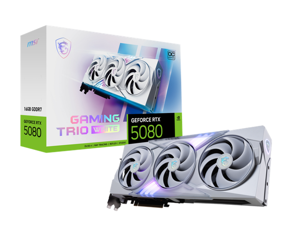 MSI GEFORCE RTX 5080 16GB GAMING TRIO OC WHITE