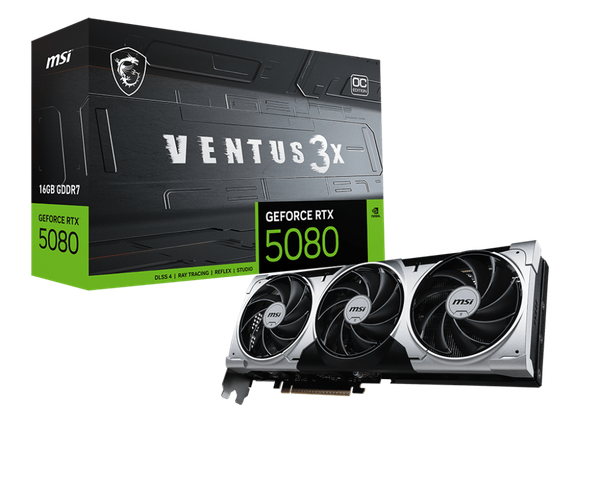 MSI GEFORCE RTX 5080 16GB VENTUS 3X OC PLUS