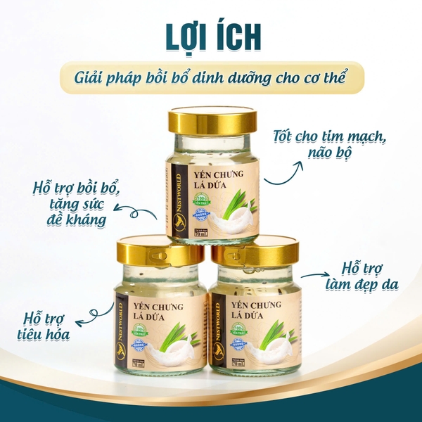 [SET 6 HŨ] YẾN CHƯNG LÁ DỨA NESTWORLD